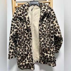 Z Supply Leopard Sherpa Coat